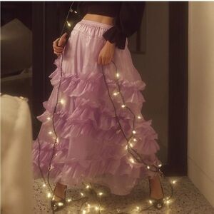Free People Chevelle Lilac Tulle Maxi Skirt